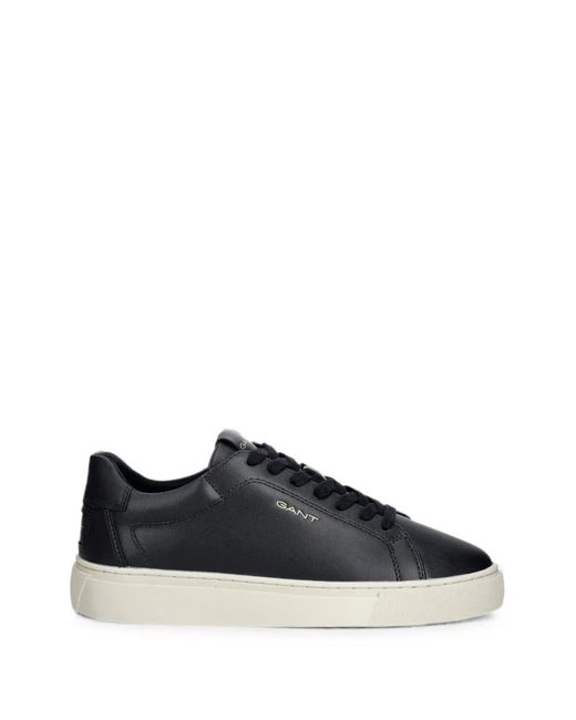 Gant Black Logo-Print Lace-Up Sneakers for men