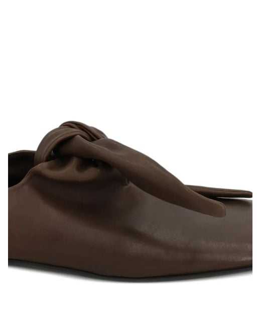 Uma Wang Brown Knot Square Ballet Flats