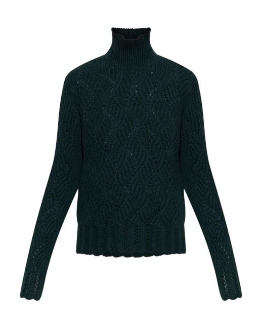 Etro Blue Cashmere Turtleneck