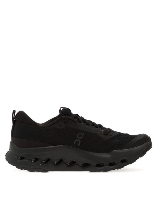 On Shoes Black Cloudsurfer Trail 2 Lace-Up Sneakers