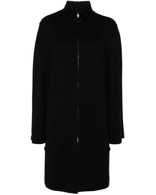 Manteau à manches longues Giorgio Armani en coloris Black