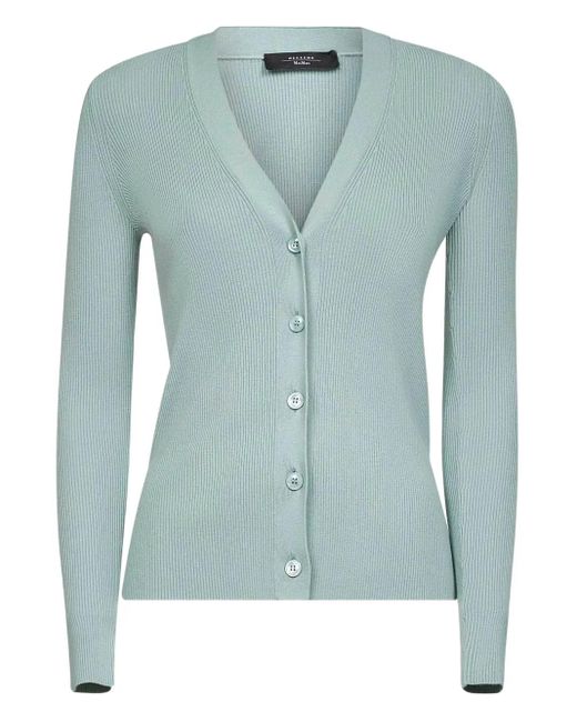 Weekend by Maxmara Vネック カーディガン Blue
