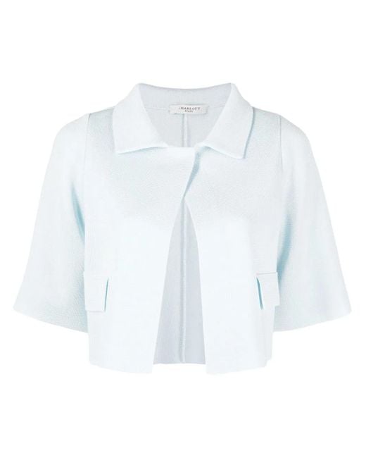 Veste En Maille À Manches Courtes Charlott en coloris White