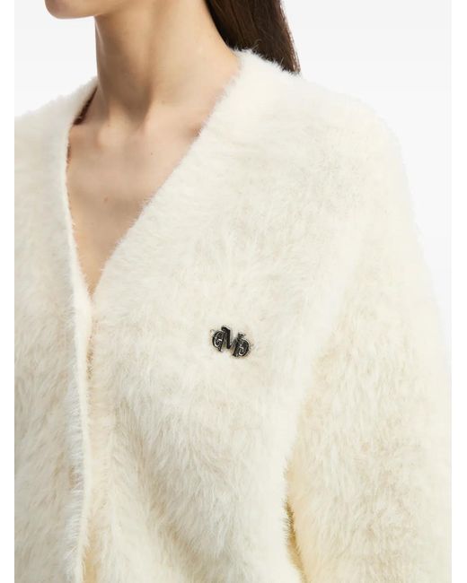 Musium Div. White V-Neck Cardigan