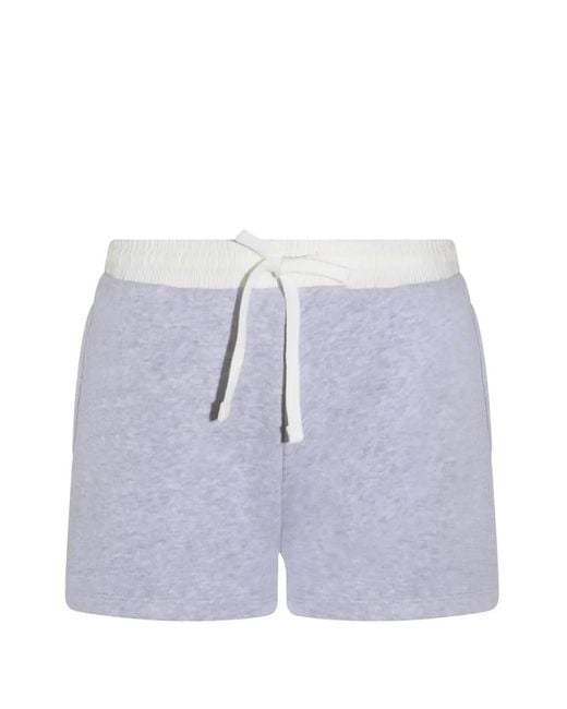 Rag & Bone Purple Drawstring-Waistband Shorts