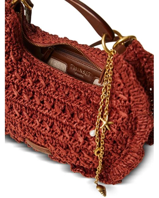 Twinset Shopper Met Ruches in het Brown