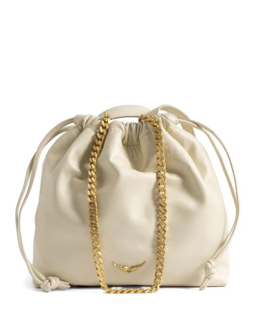Zadig & Voltaire Tas Verfraaid Met Ketting En Trekkoord in het Metallic