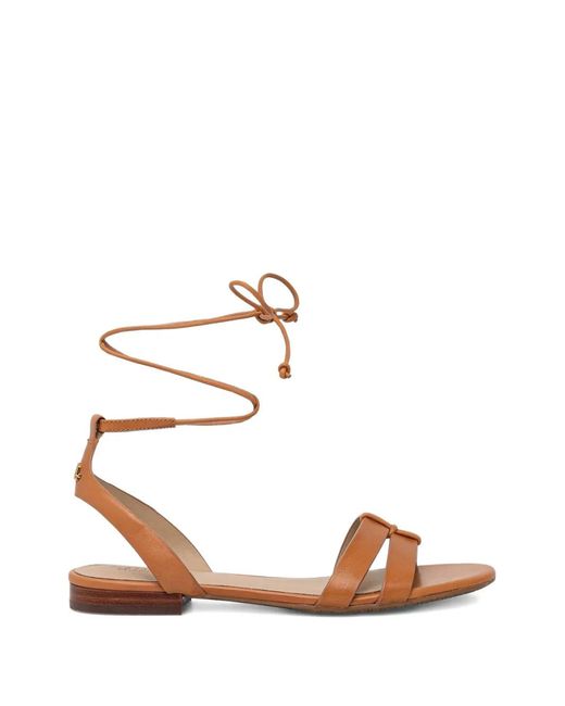 Ralph Lauren Multicolor Knot Strappy Flat Sandals