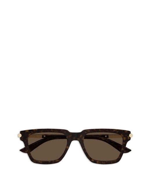 McQueen Brown Square-Frame Sunglasses