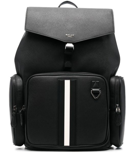 Bally Leather Maxi Buckle-fastened Backpack in Black for Men | Lyst
