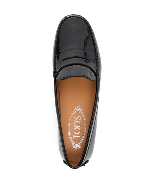 Tod's Black City Gommino Patent-Leather Loafers
