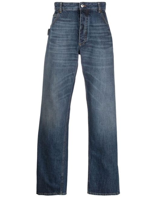 Bottega Veneta High-Waist-Jeans mit mittlerer Waschung in Blue für Herren