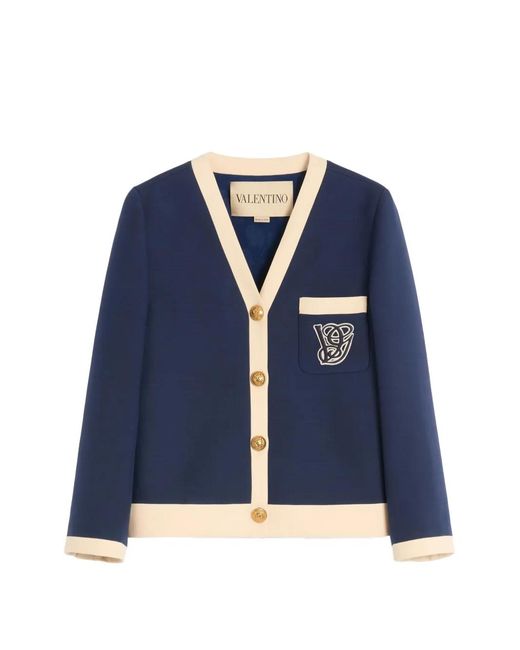 Valentino Garavani Blue Crepe Couture Jacket