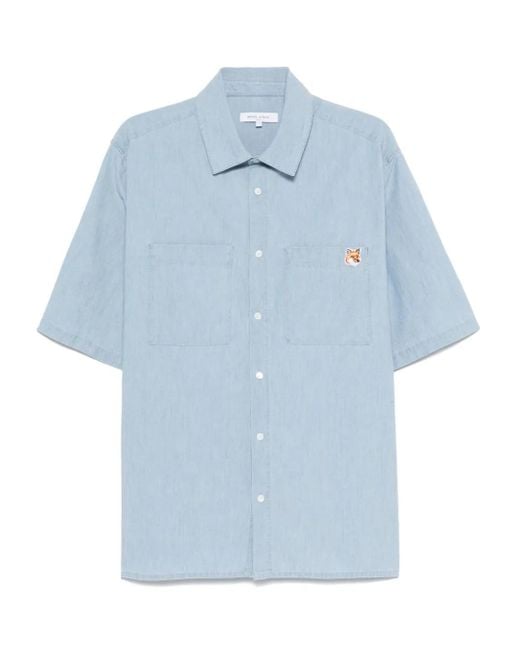 メンズ Maison Kitsuné ショートスリーブ シャツ Blue