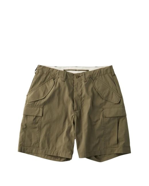 Universal Overall Green Multi-Pocket Cargo Shorts for men