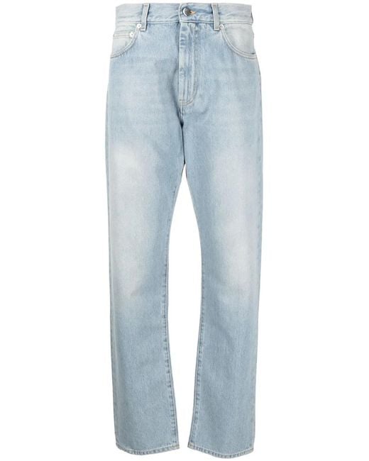 Loulou de Saison Blue Wular High-Rise Straight-Leg Jeans