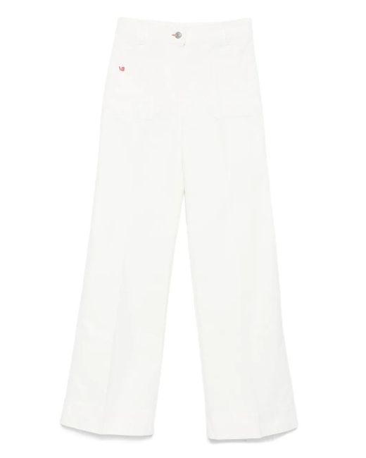 Victoria Beckham Straight Jeans in het White