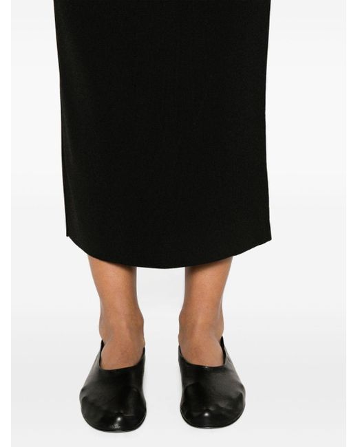 Jupe mi-longue à taille haute Fabiana Filippi en coloris Black
