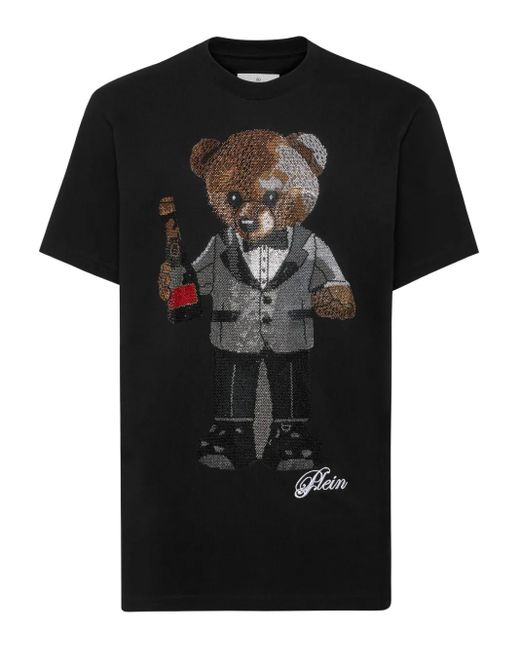 Philipp Plein Black Teddy Bear T-Shirt for men