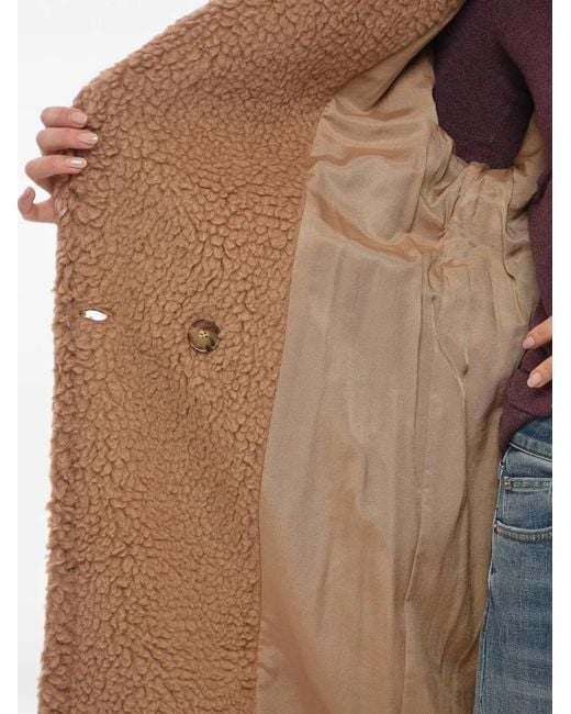 Stella McCartney Natural Belted Teddy Coat