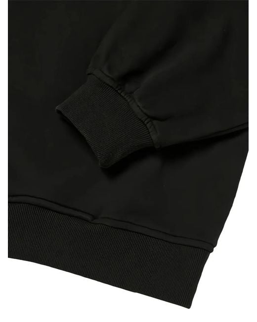 THUG CLUB Black Logo-Detail Long-Sleeve Hoodie for men