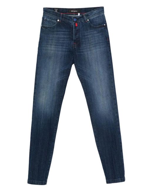 Kiton Jeans Met Effect in het Blue voor heren