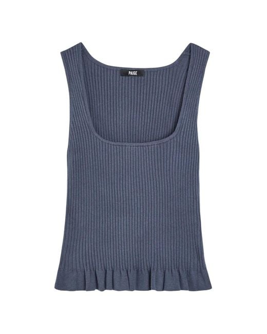 PAIGE Blue Bronwyn Tank Top