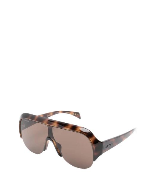 Gucci Pink Tortoiseshell-Effect Pilot Sunglasses