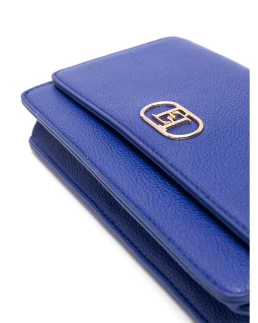 Elisabetta Franchi Blue Logo-plaque Crossbody Bag