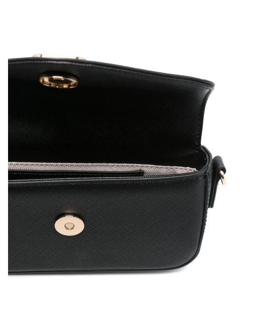 Borsa A Tracolla Con Placca A T Ovale Mini di Twinset in Black