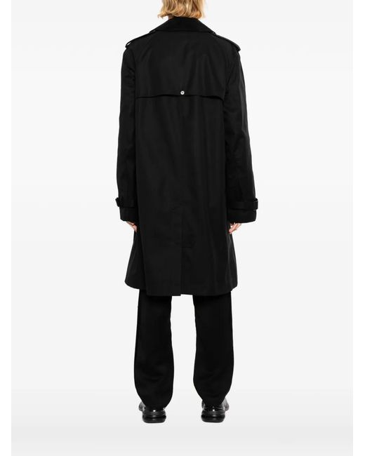 Junya Watanabe Black Back-Vent Double-Breasted Coat for men