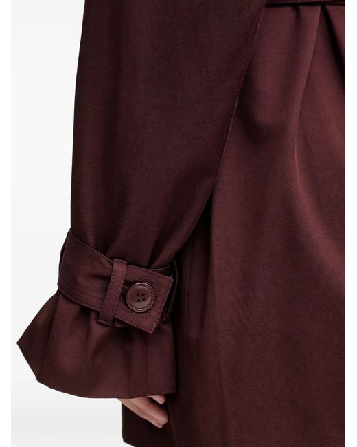 Bardot Red Aster Belted Trench Coat