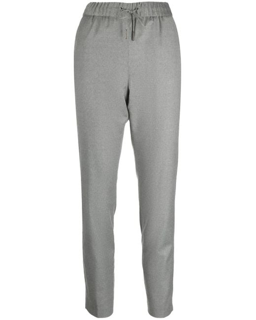 Fabiana Filippi Gray Drawstring Straight-Leg Trousers