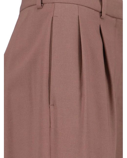 Lardini Brown Pleated Tailored Trousers