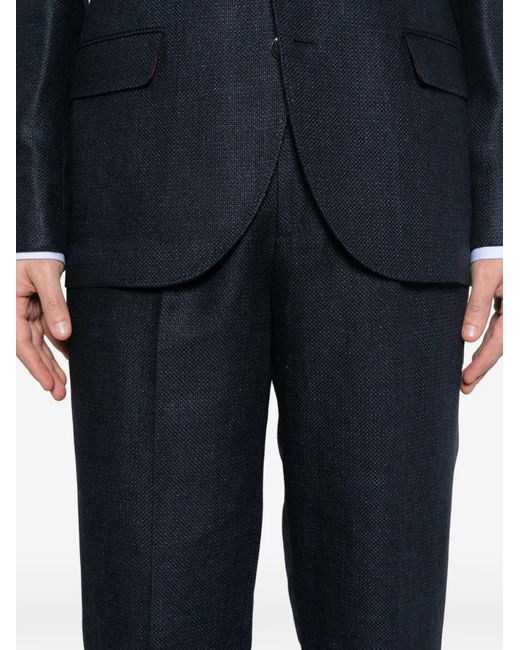 Brunello Cucinelli Blue Silk Blend Suit for men