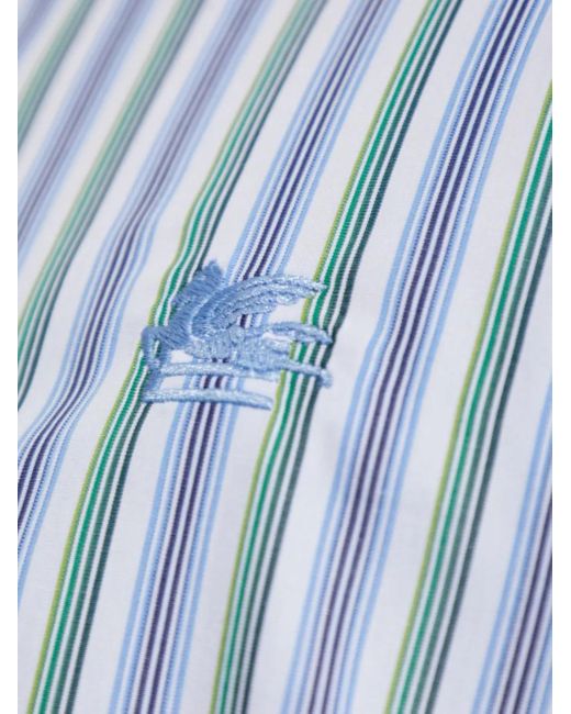 Camicia A Righe di Etro in Blue da Uomo