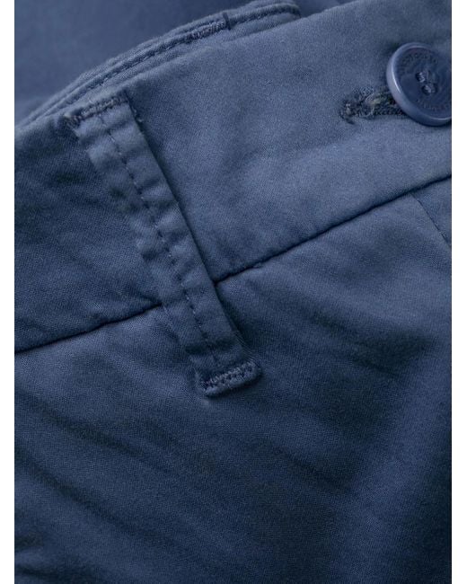 Jacob Cohen Blue Logo-Patch Slim-Fit Cropped Trousers