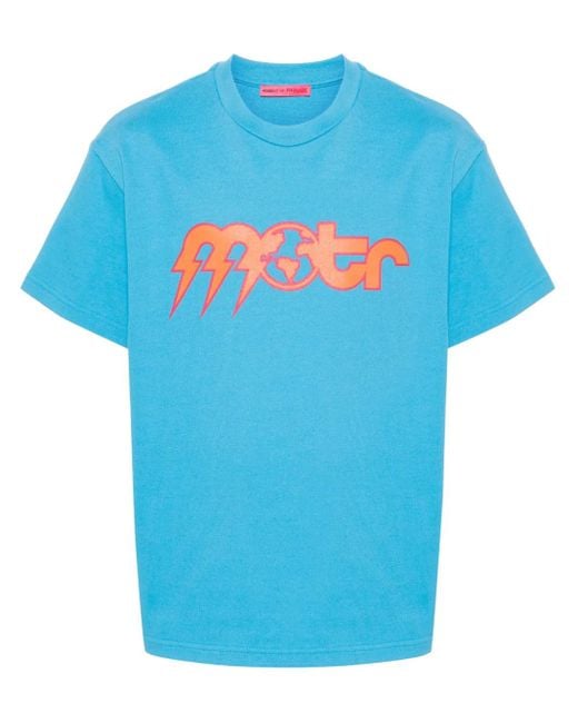 Members of The Rage Blue Logo-print Jersey T-shirt for men