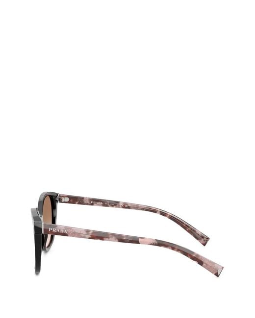 Prada Black Tortoiseshell-Effect Cat-Eye Sunglasses