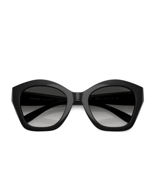 Occhiali Da Sole Con Placca Logo di COACH in Black
