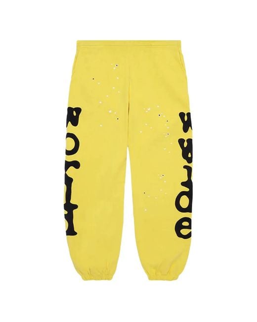 Sp5der Yellow Beluga Track Pants for men