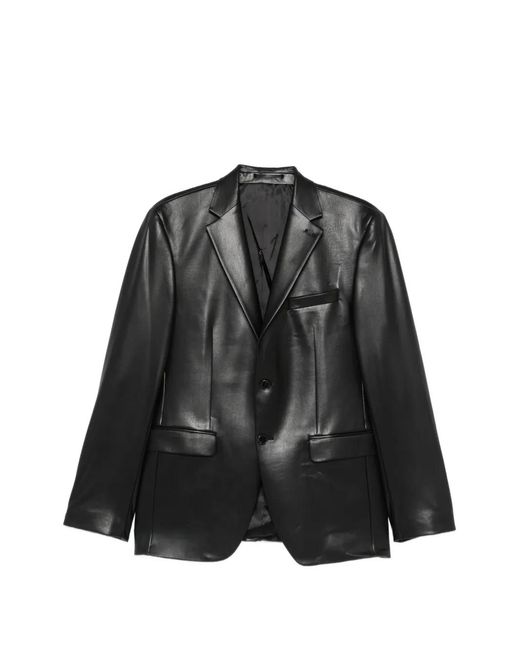 Karl Lagerfeld Black Notched-Lapels Single-Breasted Jacket for men