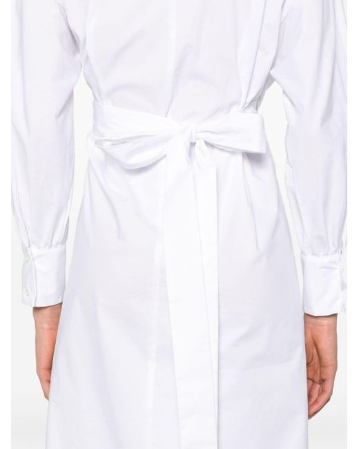 Vestido camisero con cuello clásico Manuel Ritz de color White