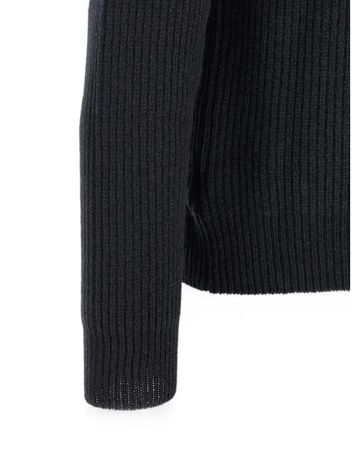 Zanone Blue Ribbed-Knit Virgin-Wool Sweater for men