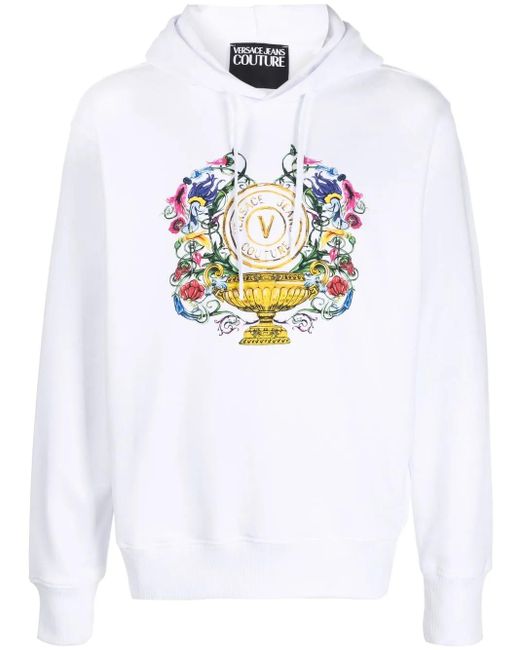 Versace Jeans Couture White Sweatshirt With Print for men