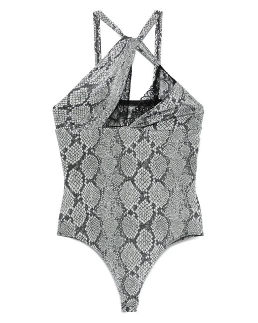 Coperni Gray Asymmetric Bodysuit