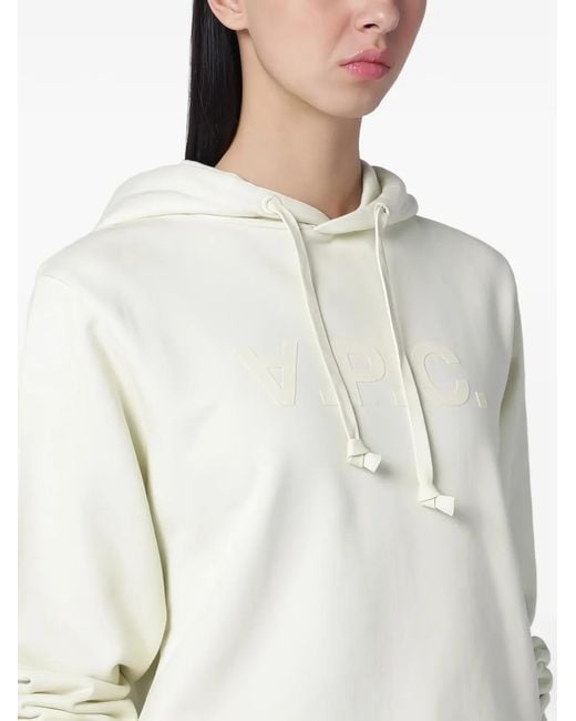 A.P.C. White Long-Sleeve Hoodie
