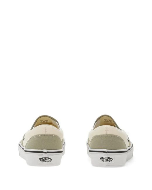 Vans White Canvas Slip-On Sneakers