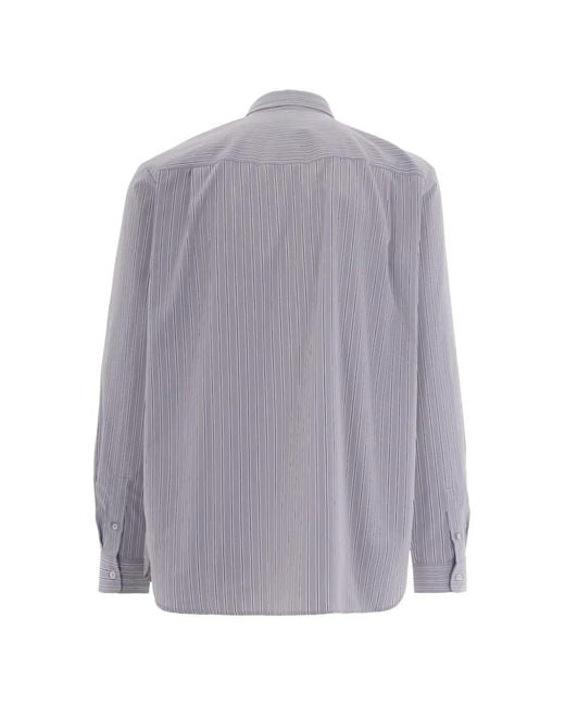 A.P.C. Gray Stripe-Pattern Shirt for men
