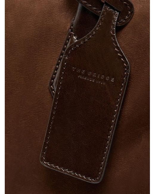The Bridge Brown Leather-Trim Nubuck Holdall
